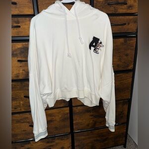 Adidas X Disney White Cropped Hoodie